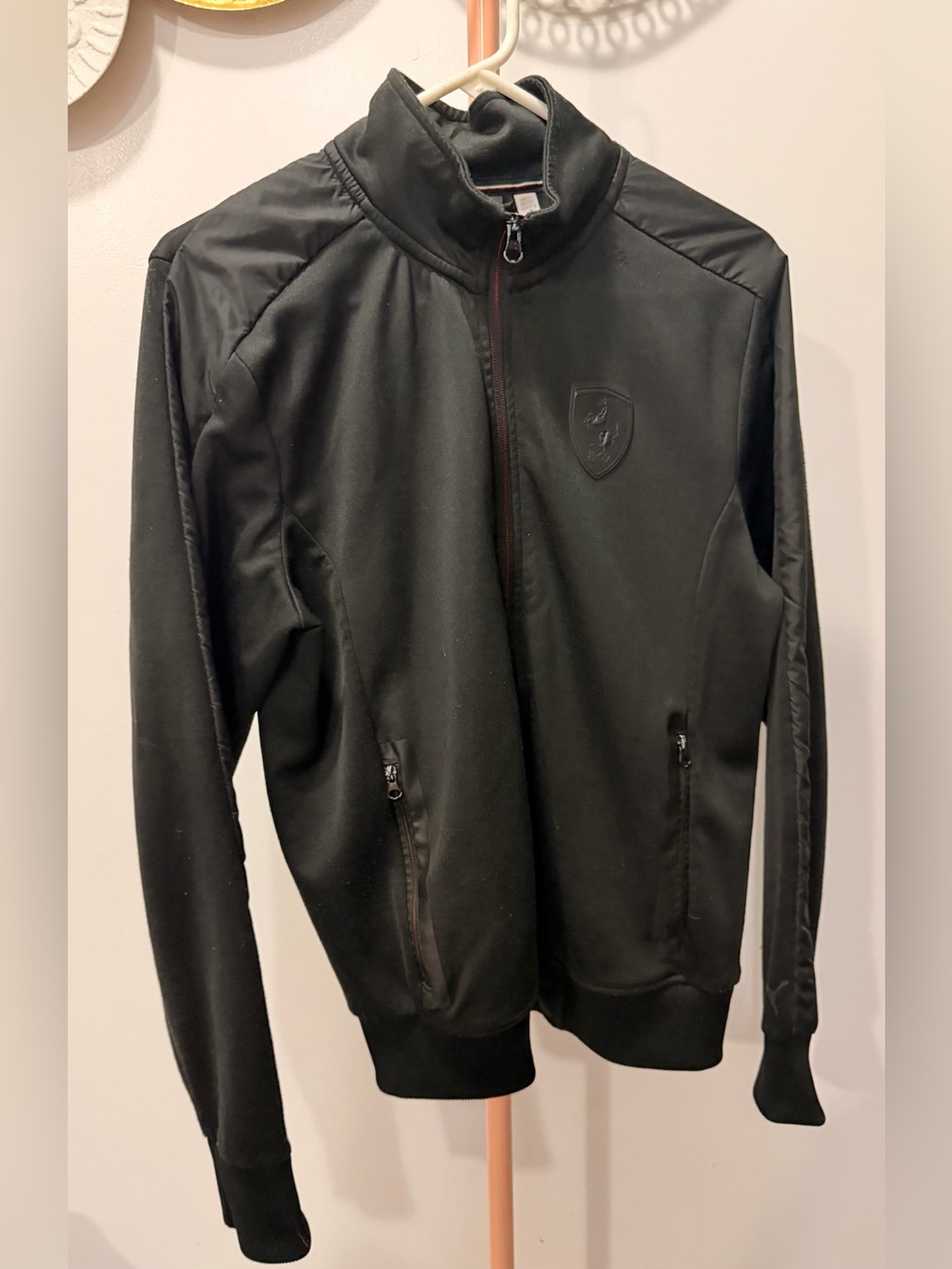 Men's Black Puma Ferrari Athletic Zip Jacket